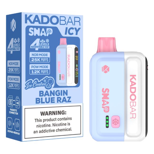 KADO BAR SNAP ICY-ICE CONTROL 5% DISPOSABLE (90ML) POW. MODE - 12K & NORM. MODE - 25K PUFFS 5CT/ BOX - Image 3