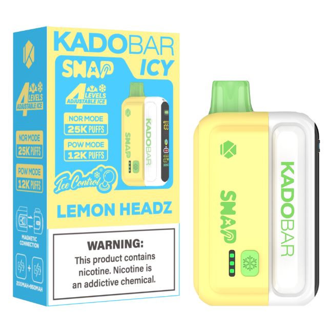 KADO BAR SNAP ICY-ICE CONTROL 5% DISPOSABLE (90ML) POW. MODE - 12K & NORM. MODE - 25K PUFFS 5CT/ BOX - Image 4