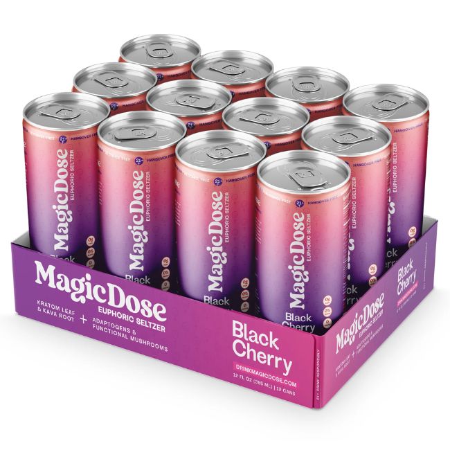 MAGIC DOSE KRATOM LEAF & KAVA ROOT EUPHORIC SELTZER DRINK (12OZ 355ML/ CAN) 12CT/ CASE - Image 3