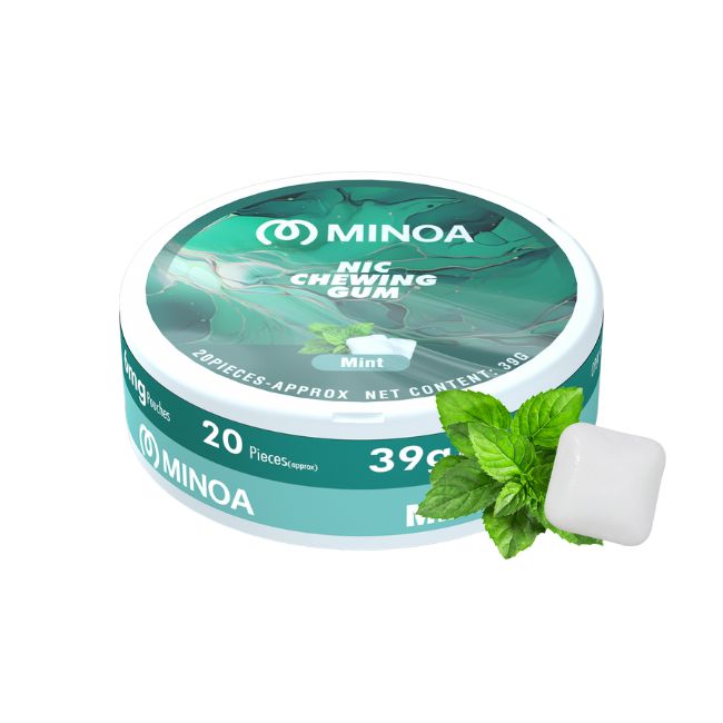 MINOA NIC CHEWING GUM-5 CANS / PACK "20 PIECES PER CAN" - Image 2
