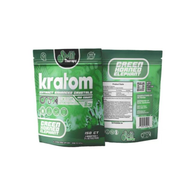 MIT THERAPY ONYX EXTRA STRENGHT CRYSTAL ENHANCED KRATOM 150CT CAPSULES BAG - Image 2