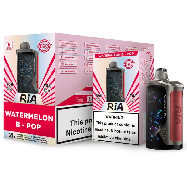 RIA NV30K POWERED BY GEEKBAR 5% DISPOSABLE (75ML) PULSE MODE - 15K & REG. MODE - 30K PUFFS 5CT/ BOX - Image 4
