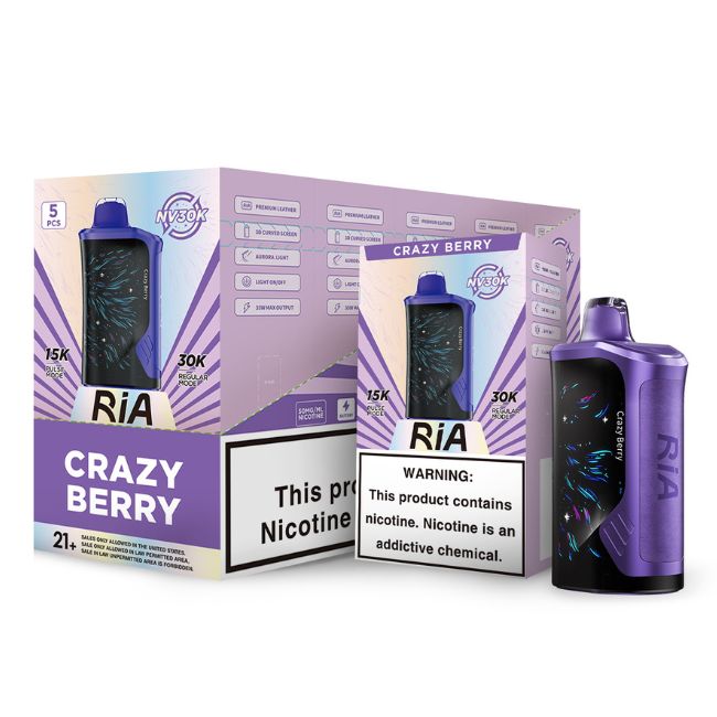 RIA NV30K POWERED BY GEEKBAR 5% DISPOSABLE (75ML) PULSE MODE - 15K & REG. MODE - 30K PUFFS 5CT/ BOX - Image 5