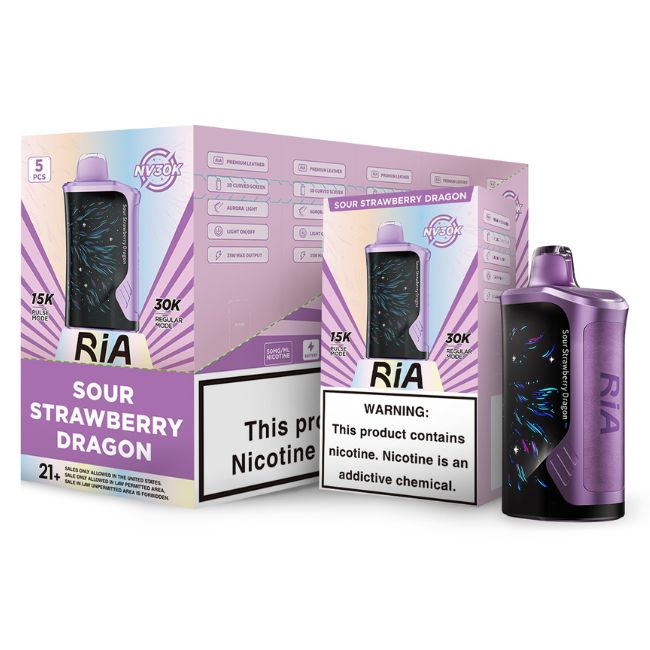 RIA NV30K POWERED BY GEEKBAR 5% DISPOSABLE (75ML) PULSE MODE - 15K & REG. MODE - 30K PUFFS 5CT/ BOX - Image 7