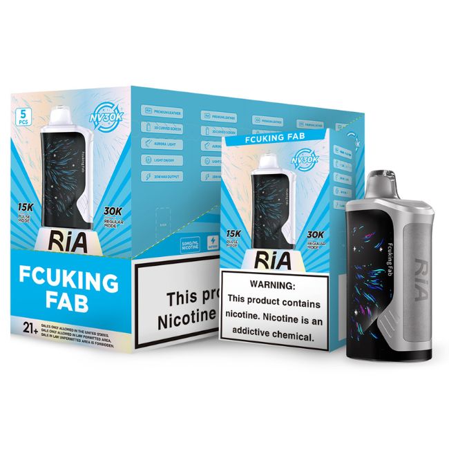 RIA NV30K POWERED BY GEEKBAR 5% DISPOSABLE (75ML) PULSE MODE - 15K & REG. MODE - 30K PUFFS 5CT/ BOX - Image 8