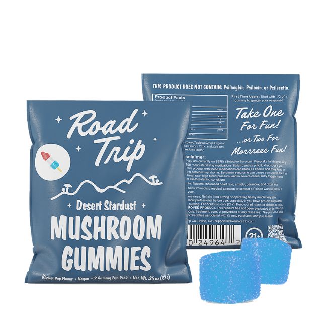 ROAD TRIP DESERT STARDUST MUSHROOM VEGAN 2PK GUMMIES 30CT/ BOX - Image 6
