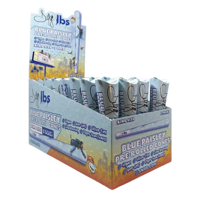 SWED DOGG LBS BLUE PAISLEY PRE ROLLED CONES 32CT/ BOX - Image 2