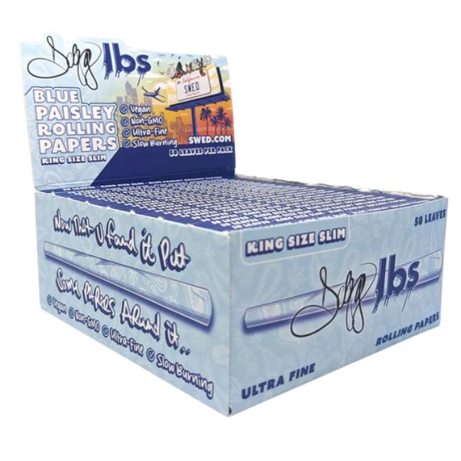 SWED DOGG LBS BLUE PAISLEY ROLLING PAPERS 50CT/ BOX - Image 2