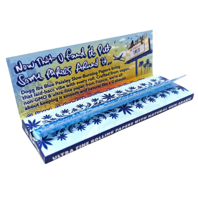 SWED DOGG LBS BLUE PAISLEY ROLLING PAPERS 50CT/ BOX - Image 4