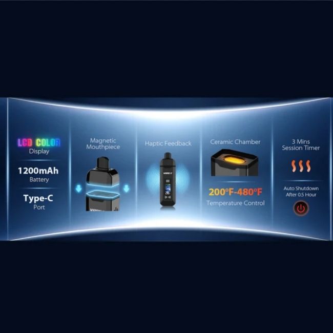 YOCAN VANE 2 1200mAH PORTABLE HERB VAPORIZER KIT - Image 3