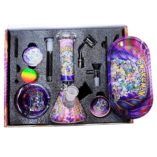 GIFT SET OF BANGER-DOWNSTEM-DAB TOOL-CLEANING BRUSH-ROLLING TRAY-CONTAINER FANCY SET - Image 2