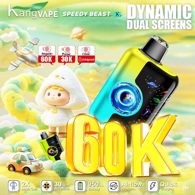 KANGVAPE SPEEDY BEAST X 3% DISPOSABLE (100ML) PULSE MODE - 30K & REG. MODE - 60K PUFFS 5CT/ BOX - Image 3