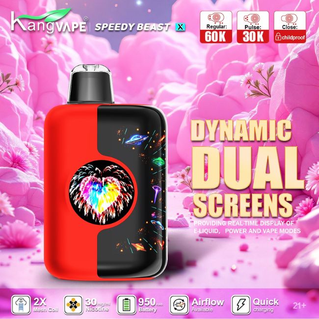 KANGVAPE SPEEDY BEAST X 3% DISPOSABLE (100ML) PULSE MODE - 30K & REG. MODE - 60K PUFFS 5CT/ BOX - Image 4