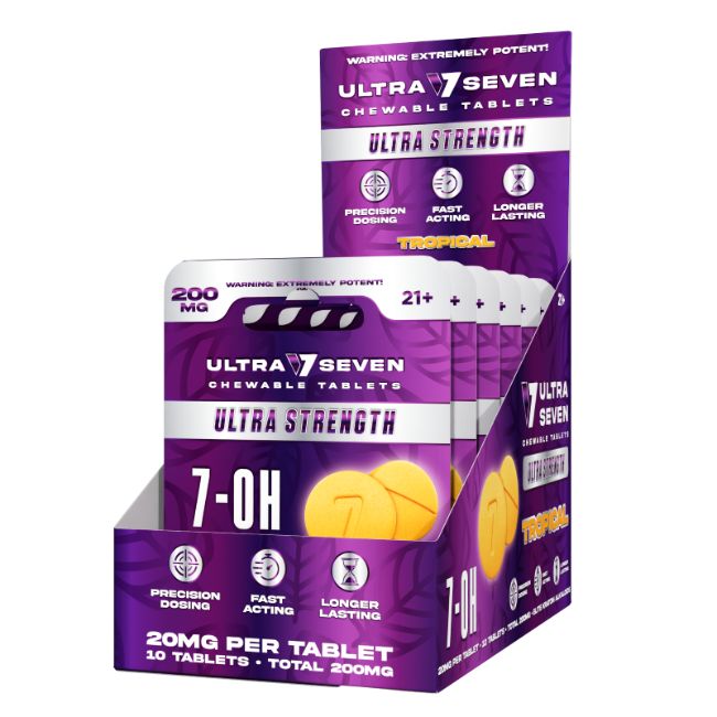 ULTRA 7 SEVEN ULTRA STRENGHT HYDROXY CHEWABLE 20MG PER TABLET 10CT/6PK - Image 2