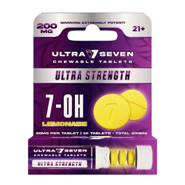 ULTRA 7 SEVEN ULTRA STRENGHT HYDROXY CHEWABLE 20MG PER TABLET 10CT/6PK - Image 3