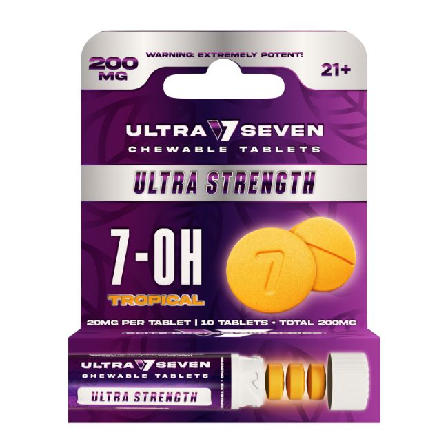 ULTRA 7 SEVEN ULTRA STRENGHT HYDROXY CHEWABLE 20MG PER TABLET 10CT/6PK - Image 4