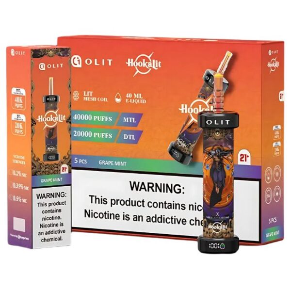 OLIT HOOKALIT 3.5% DISPOSABLE (200ML) 40K PUFFS 5CT/ BOX