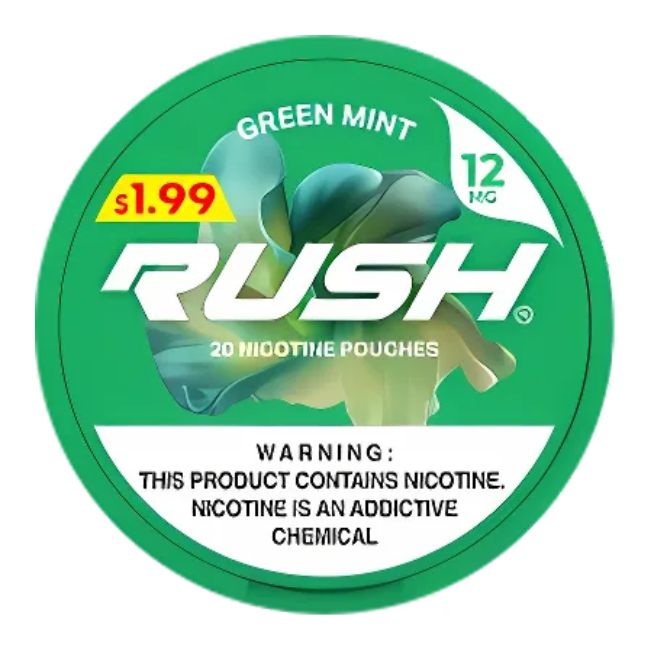 RUSH NICOTINE - 5 CANS / PACK (PRE- PRICED $1.99C) "20 POUCHES PER CAN" - Image 2