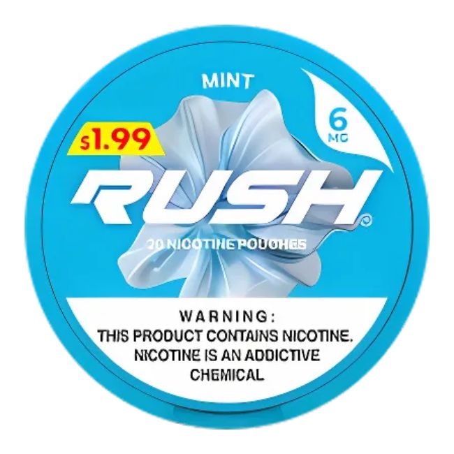 RUSH NICOTINE - 5 CANS / PACK (PRE- PRICED $1.99C) "20 POUCHES PER CAN" - Image 3