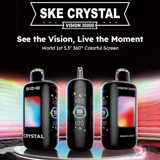SKE CRYSTAL VISION 5% DISPOSABLE (100ML) POWER MODE 15K & ECO.MODE 30K PUFFS 5CT/ BOX - Image 2
