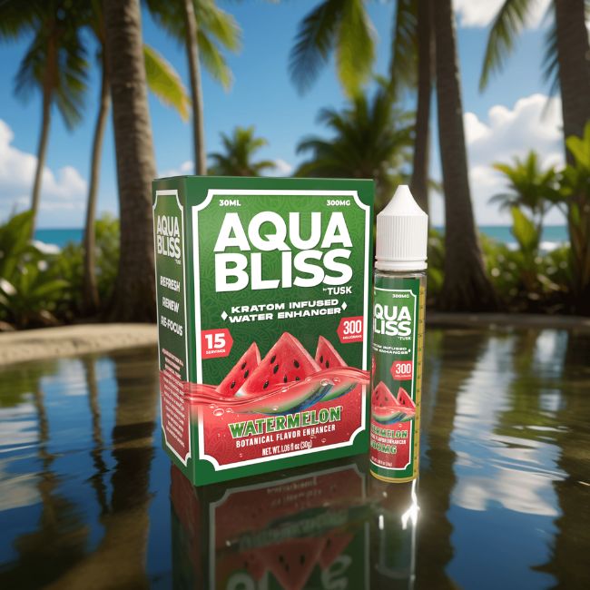 TUSK KRATOM AQUA BLISS WATER ENHANCER 300MG MIT (30ML) 5CT/ BOX - Image 6