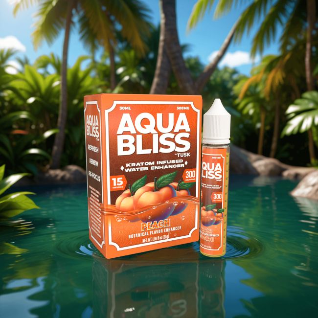 TUSK KRATOM AQUA BLISS WATER ENHANCER 300MG MIT (30ML) 5CT/ BOX - Image 7