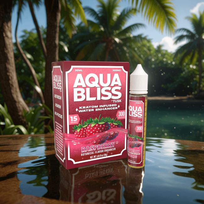 TUSK KRATOM AQUA BLISS WATER ENHANCER 300MG MIT (30ML) 5CT/ BOX - Image 8