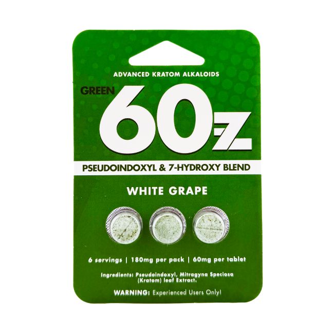 60Z PSEUDO & 7-HYDROXY BLEND GREEN 60MG PER TABLET 3CT/10PK - Image 2