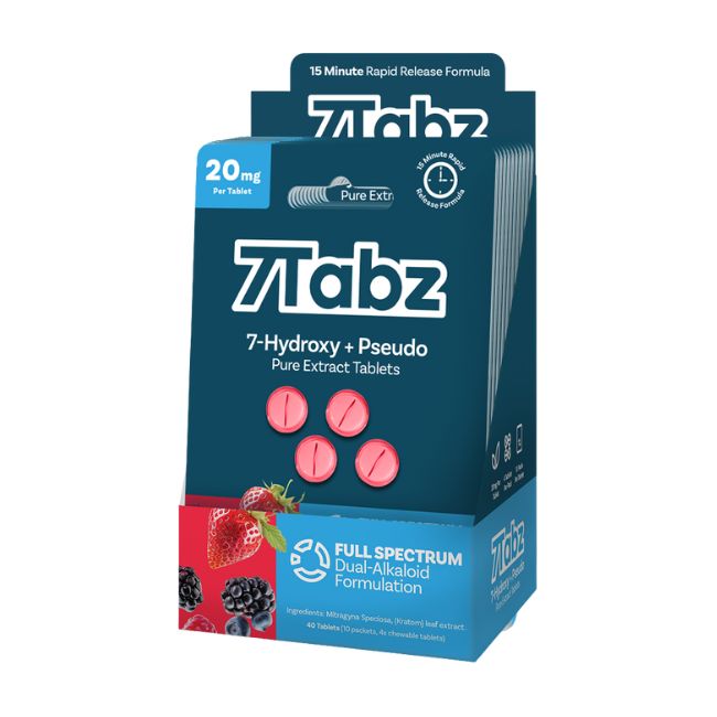 7TABZ HYDROXY + PSEUDO PURE KRATOM LEAF EXTRACT 20MG PER TABLET 4CT/10PK - Image 2