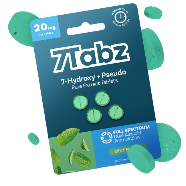 7TABZ HYDROXY + PSEUDO PURE KRATOM LEAF EXTRACT 20MG PER TABLET 4CT/10PK - Image 4