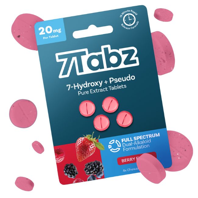 7TABZ HYDROXY + PSEUDO PURE KRATOM LEAF EXTRACT 20MG PER TABLET 4CT/10PK - Image 5
