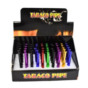 3" ALUMINIUM METAL ONE HITTER WITH GRINDER TEETH METAL PIPE 50CT/ BOX