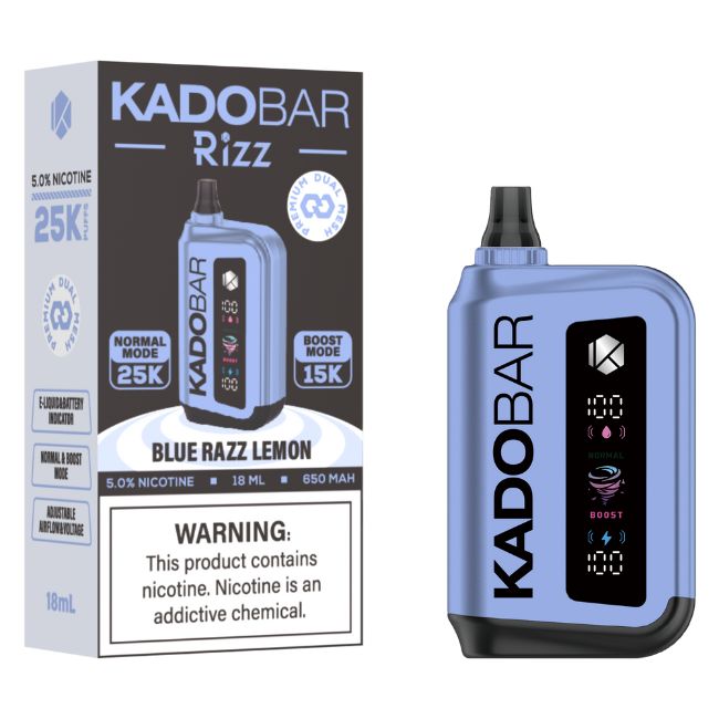 KADO BAR RIZZ 5% DISPOSABLE (90ML) BOOST. MODE - 15K & NORM. MODE - 25K PUFFS 5CT/ BOX - Image 2