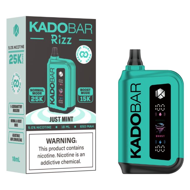 KADO BAR RIZZ 5% DISPOSABLE (90ML) BOOST. MODE - 15K & NORM. MODE - 25K PUFFS 5CT/ BOX - Image 4