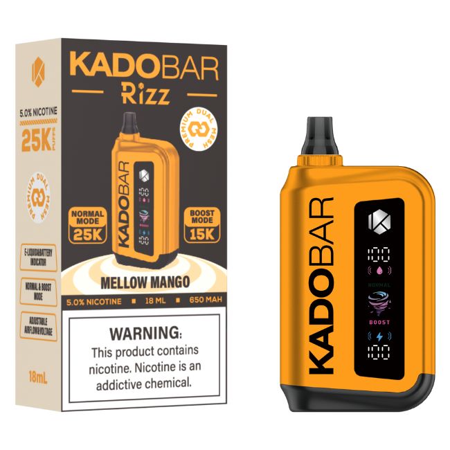 KADO BAR RIZZ 5% DISPOSABLE (90ML) BOOST. MODE - 15K & NORM. MODE - 25K PUFFS 5CT/ BOX - Image 6