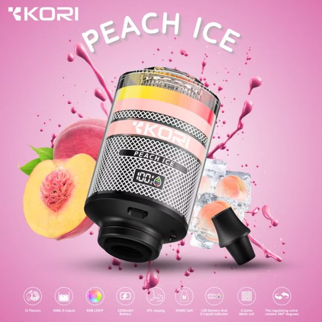 KORI 5% DISPOSABLE E-HOOKAH HEAD (240ML) 120K PUFFS 4CT/ BOX - Image 3