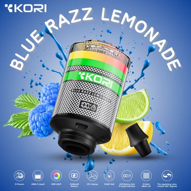 KORI 5% DISPOSABLE E-HOOKAH HEAD (240ML) 120K PUFFS 4CT/ BOX - Image 4