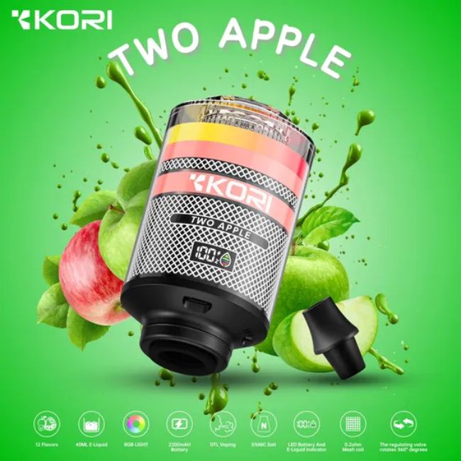 KORI 5% DISPOSABLE E-HOOKAH HEAD (240ML) 120K PUFFS 4CT/ BOX - Image 6
