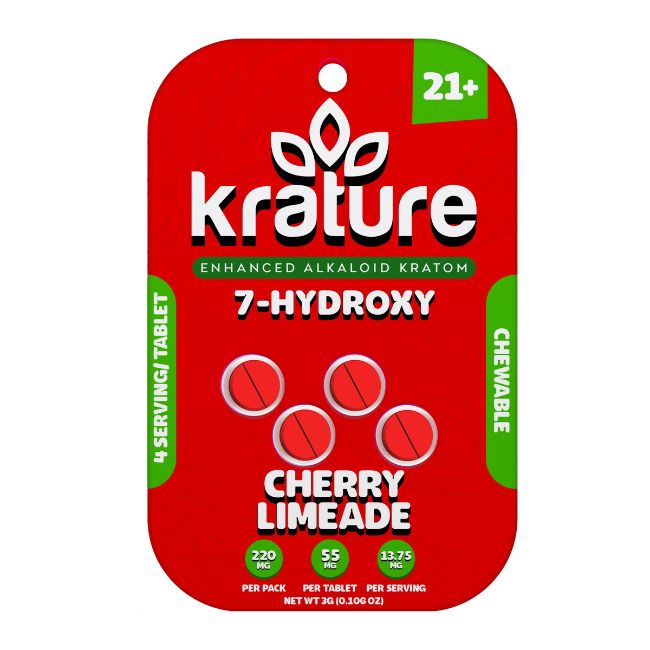 KRATURE 7-HYDROXY EXTRA STRENGHT 55MG PER TABLET TOTAL 220MG 4CT/10PK - Image 2