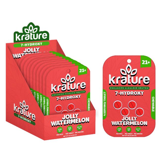 KRATURE 7-HYDROXY EXTRA STRENGHT 55MG PER TABLET TOTAL 220MG 4CT/10PK - Image 4
