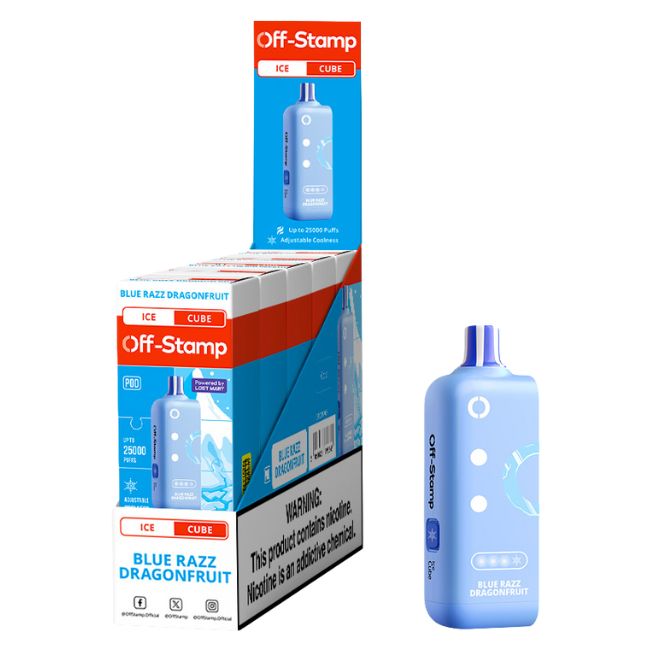 OFF STAMP ICE CUBE BY LOST MARY 5% DISPOSABLE REFILL POD (90ML) 25K PUFFS 5CT/ BOX - Image 3