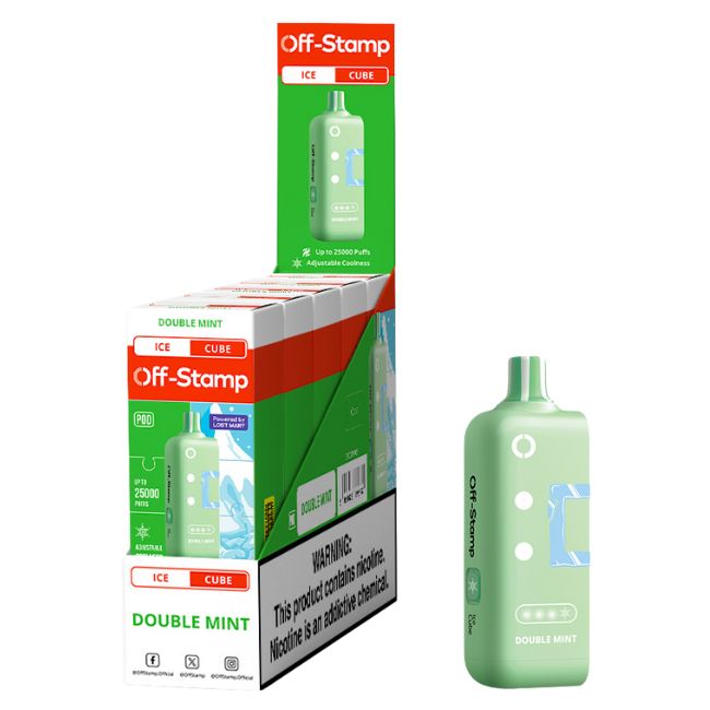 OFF STAMP ICE CUBE BY LOST MARY 5% DISPOSABLE REFILL POD (90ML) 25K PUFFS 5CT/ BOX - Image 5