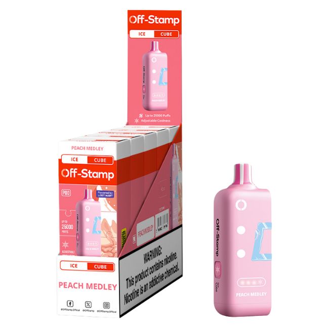 OFF STAMP ICE CUBE BY LOST MARY 5% DISPOSABLE REFILL POD (90ML) 25K PUFFS 5CT/ BOX - Image 8