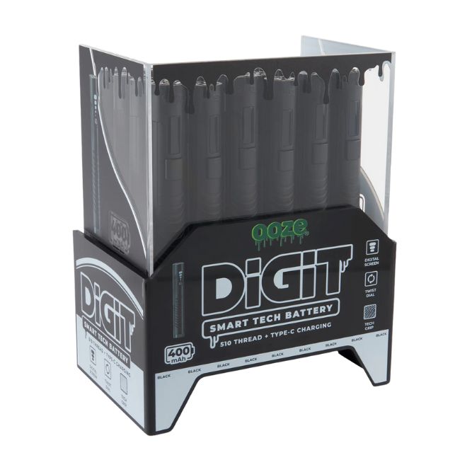 OOZE DIGIT SMART TECH 400mAH 510 THREAD BATTERY 24CT/ DISPLAY - Image 3