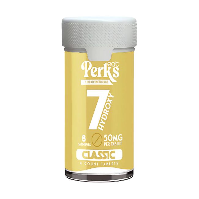 EAT PERKS 7-HYDROXY KRATOM ALKALOID 50MG PER TABLET 4CT/ JAR - Image 3
