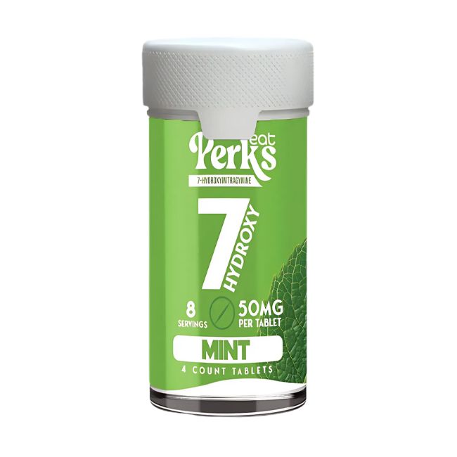 EAT PERKS 7-HYDROXY KRATOM ALKALOID 50MG PER TABLET 4CT/ JAR - Image 4