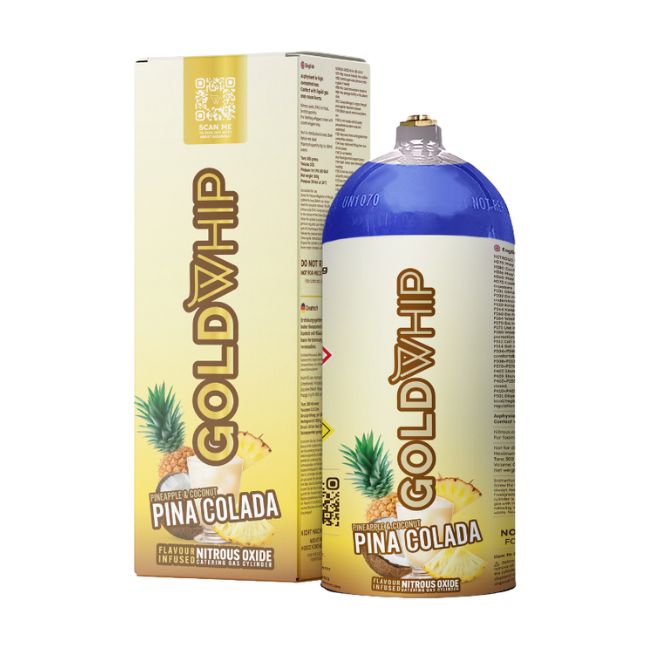 GOLD WHIP N2O 200G / 0.3L MINI TANKS TROPICAL+DAIQUIRI+MOJITO+PINA COLADA CHARGER 20CT/ BOX - Image 5