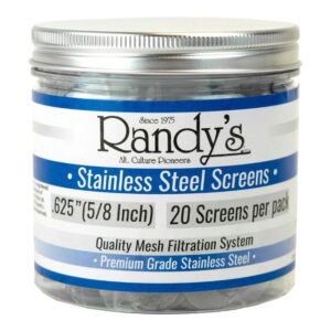 RANDYSSCREEN62501 RANDYS STAINLESS STEEL SCREEN JAR 36CT SCREENS TOTAL/ JAR (.625 (5/8 inch) SS SCREENS)