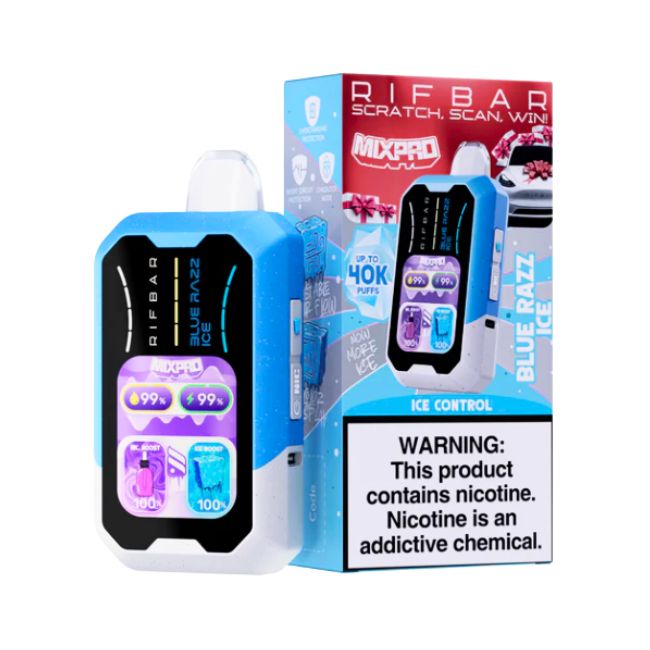 RIFBAR MIXPRO ICE CONTROL 5% DISPOSABLE (90ML) 40K PUFFS 5CT/ BOX - Image 2