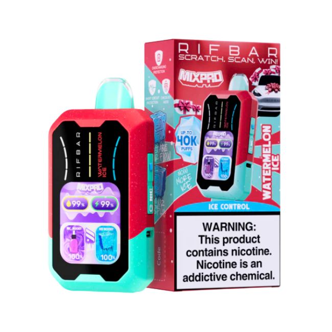 RIFBAR MIXPRO ICE CONTROL 5% DISPOSABLE (90ML) 40K PUFFS 5CT/ BOX - Image 5